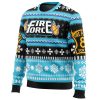Christmas Flame Fire Force men sweatshirt SIDE FRONT mockup - Fire Force Merch