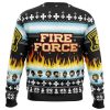 I Heard Santa on the Roof Fire Force Ugly Christmas Sweaters BACK mockup - Fire Force Merch
