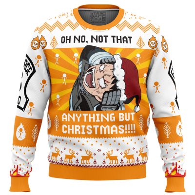 Oh No Not That Fire Force Ugly Christmas Sweater FRONT mockup - Fire Force Merch
