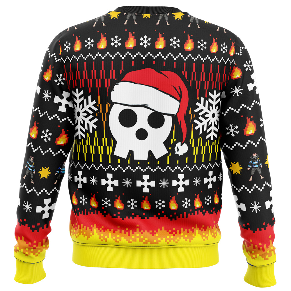 We Didn’t Start the Fire this Christmas Fire Force Ugly Christmas Sweater - Image 4