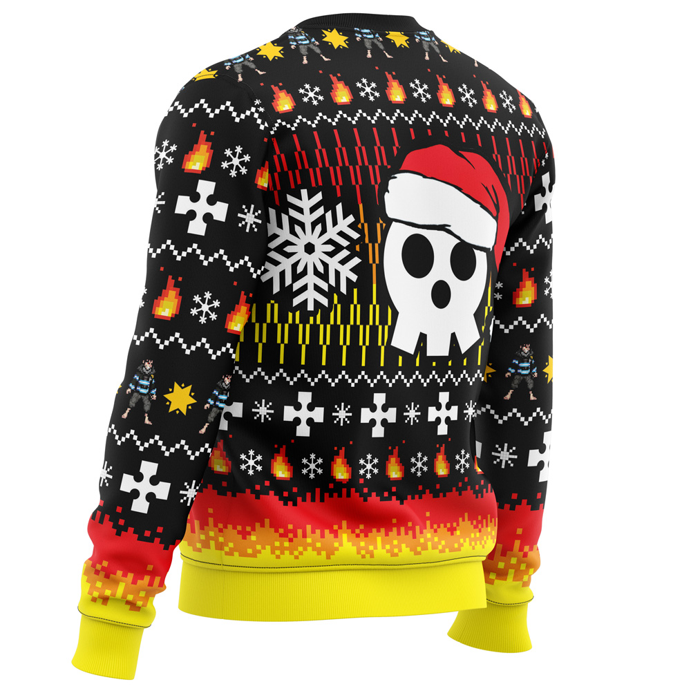 We Didn’t Start the Fire this Christmas Fire Force Ugly Christmas Sweater - Image 3